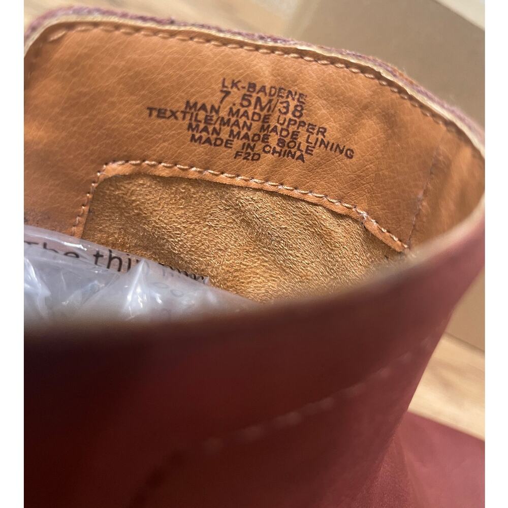 Lucky Brand Women's Badene Ankle Bootie Burgundy Faux Leather Size 7.5 NWOB - Picture 8 of 9